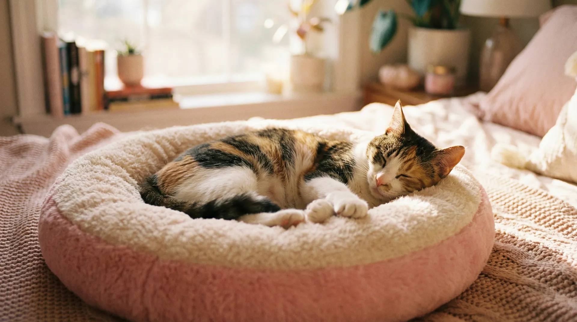 三花猫安静入睡 - 圣元优博奶粉上火吗